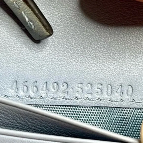 Gucci GG Marmont Powder Blue Snakeskin bifold wallet w/COA - Picture 12 of 12